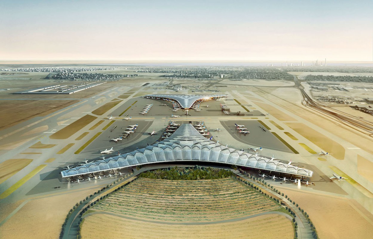 Helping lift the new passenger terminal of Kuwait International Airport